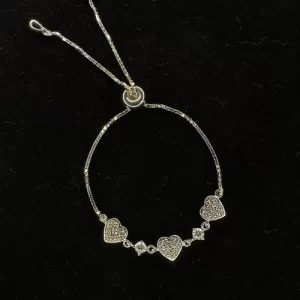 Luna Sterling Silver Heart Charm Bracelet