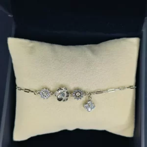 Silver Bloom Charm Bracelet